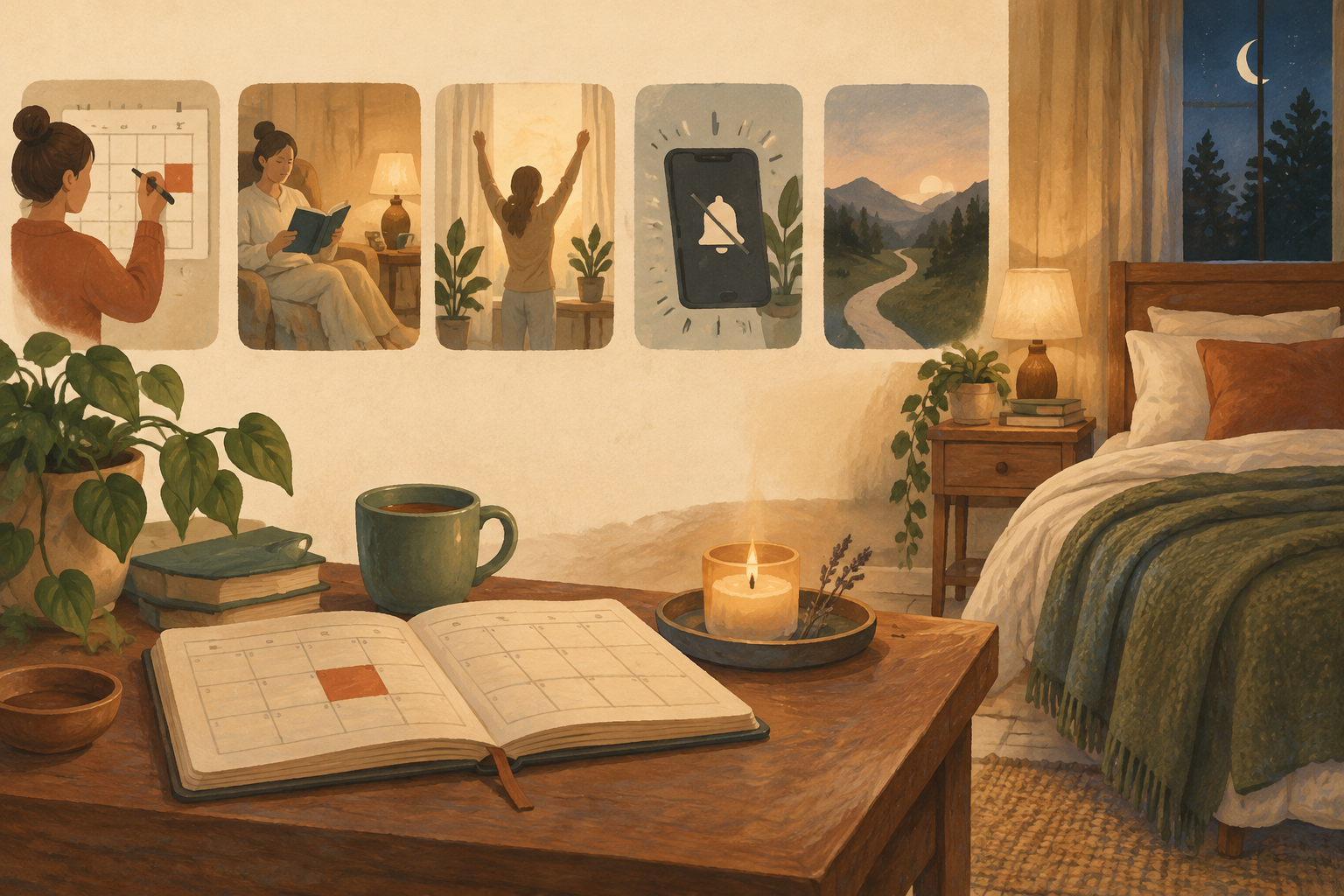 Illustration for “Give Your Bedtime a Place on the Calendar”